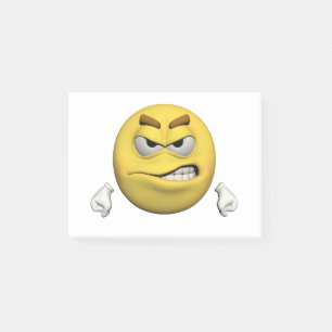 Notas Post-it® Emoticon enojado