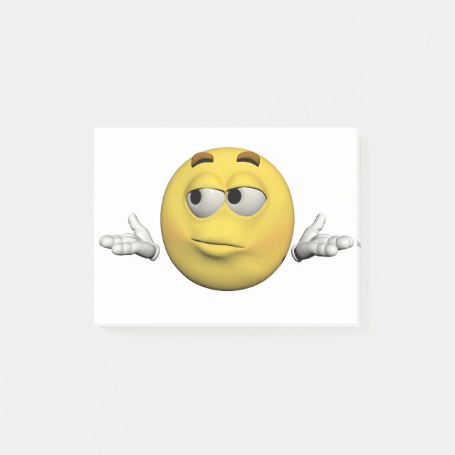 Notas Post-it® Emoticon triste (Anverso)