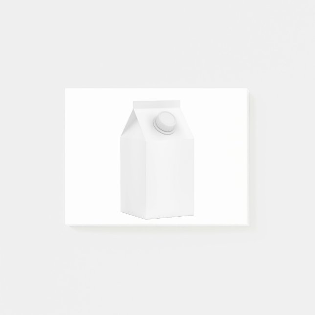 Notas Post-it® Empaquetado en blanco para la leche (Anverso)