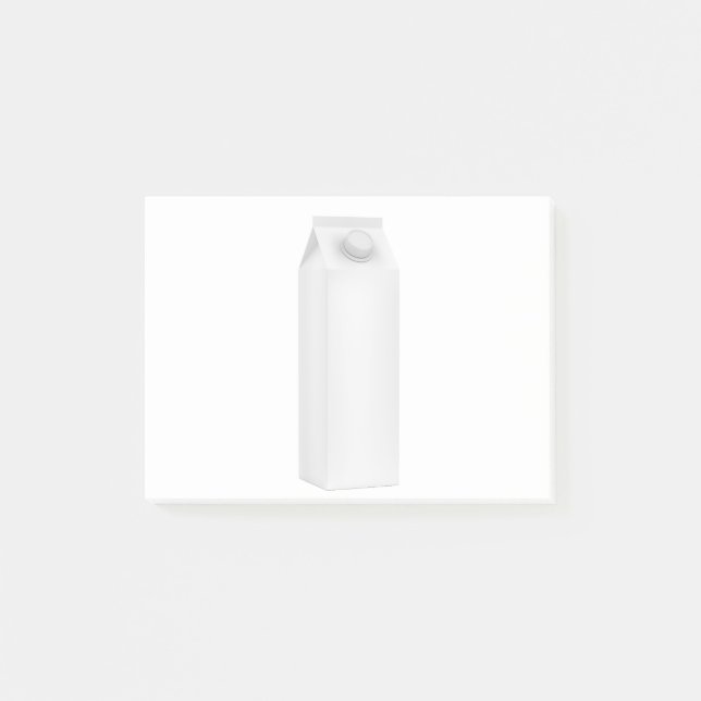 Notas Post-it® Empaquetado en blanco para la leche (Anverso)