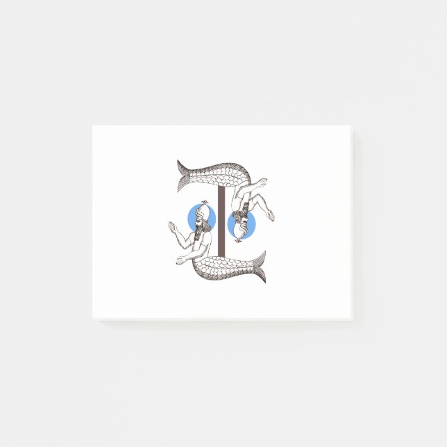 Notas Post-it® Emperador masculino Mermaid Triton (Anverso)