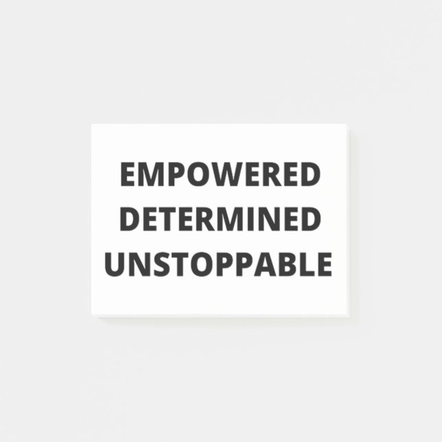 Notas Post-it® Empowered Determined Unstoppable Women (Anverso)