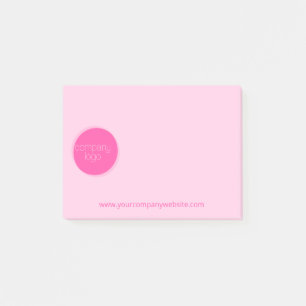 NOTAS POST-IT® EMPRESA DE COLOR ROSA CALIENTE PLANTILLA DE LOGOTI