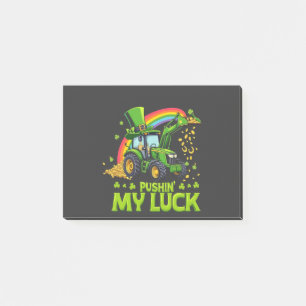 Notas Post-it® Empujando mi graciosa excavadora St Patrick's Day