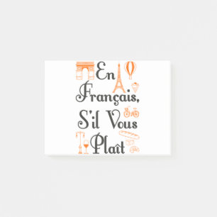 Notas Post-it® En Francais S'il Vous Plait Estudiante Francés
