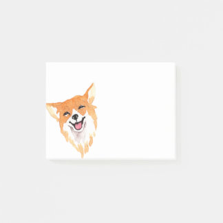 Notas Post-it® Encantador Ilustracion acuarela de un perro sonrie
