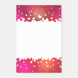 Notas Post-it® Encantadores corazones felices del Día de San Vale