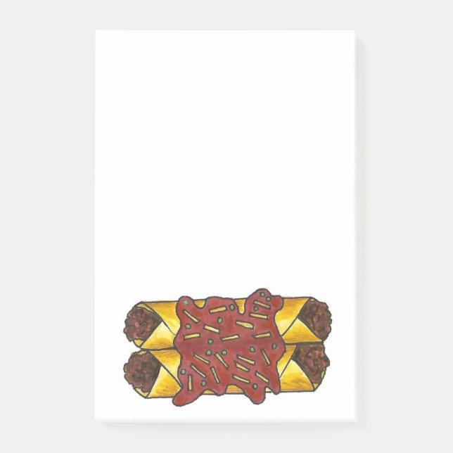 Notas Post-it® Enchilada Enchiladas, queso negro y queso negro (Anverso)