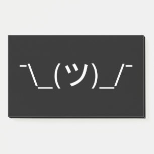 Notas Post-it® Encoja el ¯ \ a los japoneses Kaomoji del Emotico