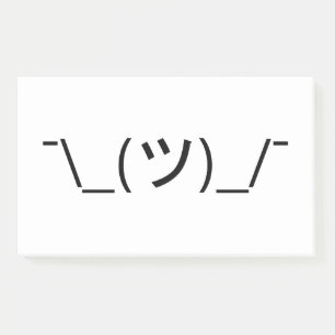 Notas Post-it® Encoja el ¯ \ a los japoneses Kaomoji del Emotico