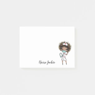 Notas Post-it® Enfermera afroamericana personalizada