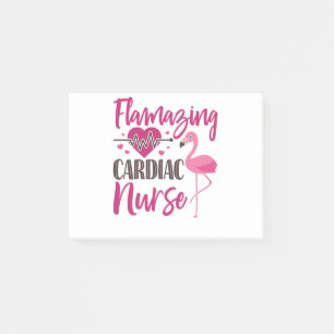 Notas Post-it® Enfermera cardíaca Flamingo Apreciación de la Se