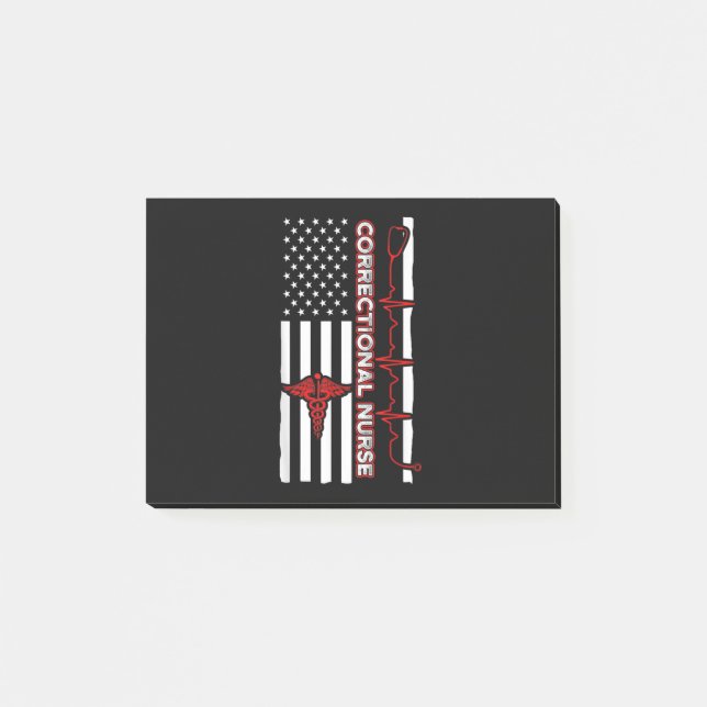 Notas Post-it® Enfermera correccional Enfermería de la bandera de (Anverso)