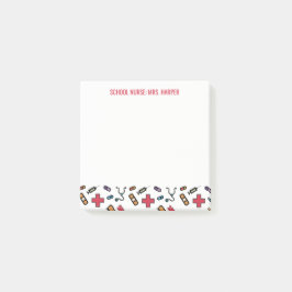 Notas Post-it® Enfermera de la escuela personalizada del