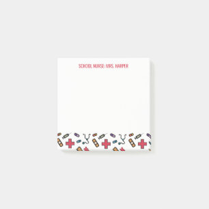 Notas Post-it® Enfermera de la escuela personalizada del