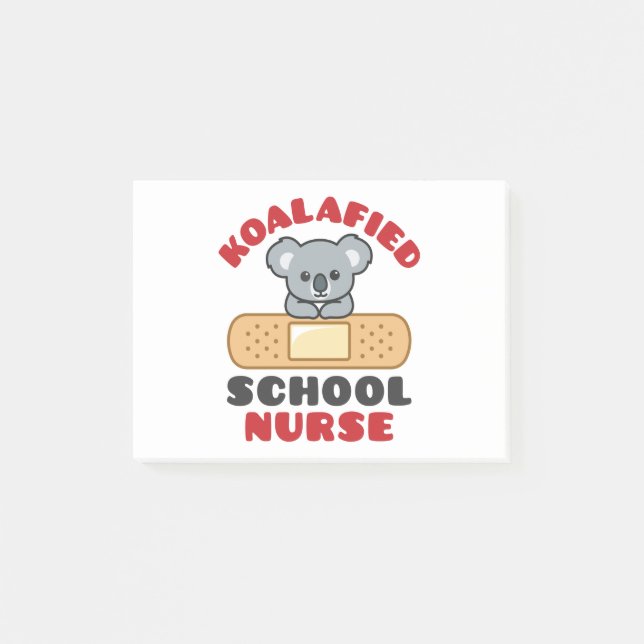 Notas Post-it® Enfermera escolar Koala Koalafied (Anverso)