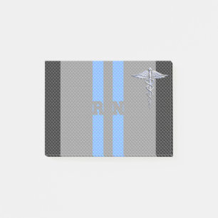 Notas Post-it® Enfermera inscrita RN Caduceus estilo fibra de car