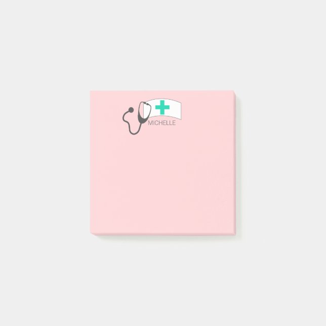Notas Post-it® Enfermera Médica Enfermeras Enfermeras Gorras Ofic (Anverso)