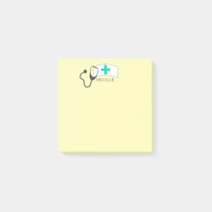Notas Post-it® Enfermera Médica Enfermeras Estetoscopio Gorra Pa