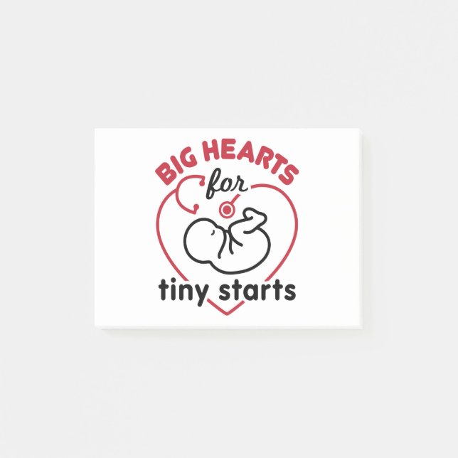 Notas Post-it® Enfermera neonatal de la NICU de corazones grandes (Anverso)