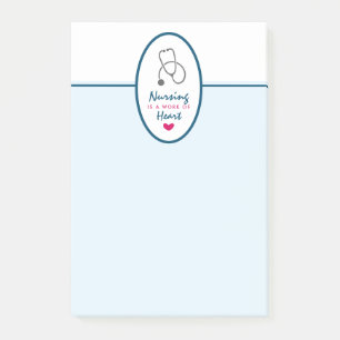 Notas Post-it® Enfermería es un trabajo de Heart Saying con Steth