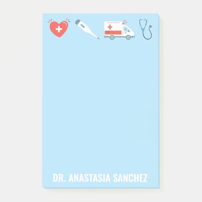 Notas Post-it® Enfermero de Enfermería personalizado RN Médico No (Anverso)