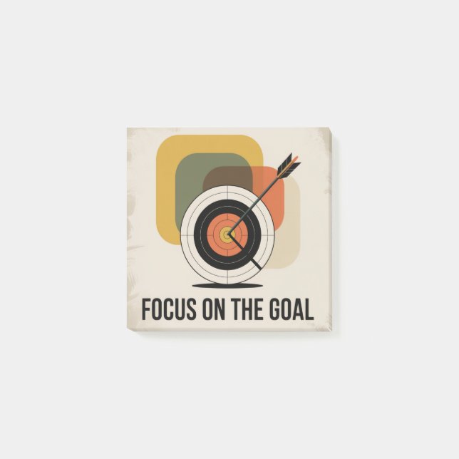 Notas Post-it® Enfócate En El Objetivo (Anverso)