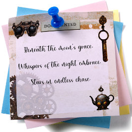 Notas Post-it® Engranajes Oxidados Steampunk Mecánico 3" x 3"