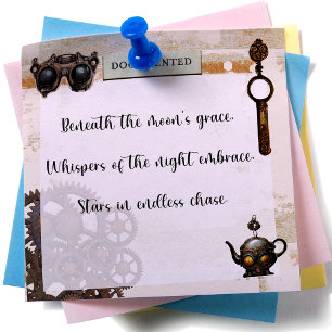 Notas Post-it® Engranajes Oxidados Steampunk Mecánico 3" x 3"