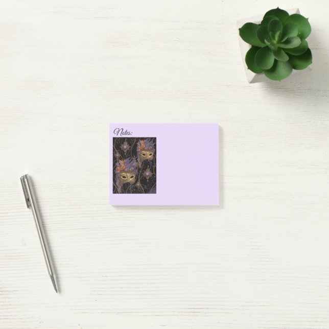 NOTAS POST-IT® ENMASCARADA VENECIA ARTE      (Oficina)