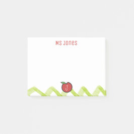 Notas Post-it® Enseñador Apple Custom Name Monogram Post it® Note