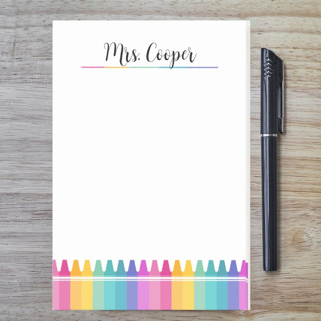 Notas Post-it® Enseñador de preescolar de los Crayones de arcoiri (Subido por el creador)