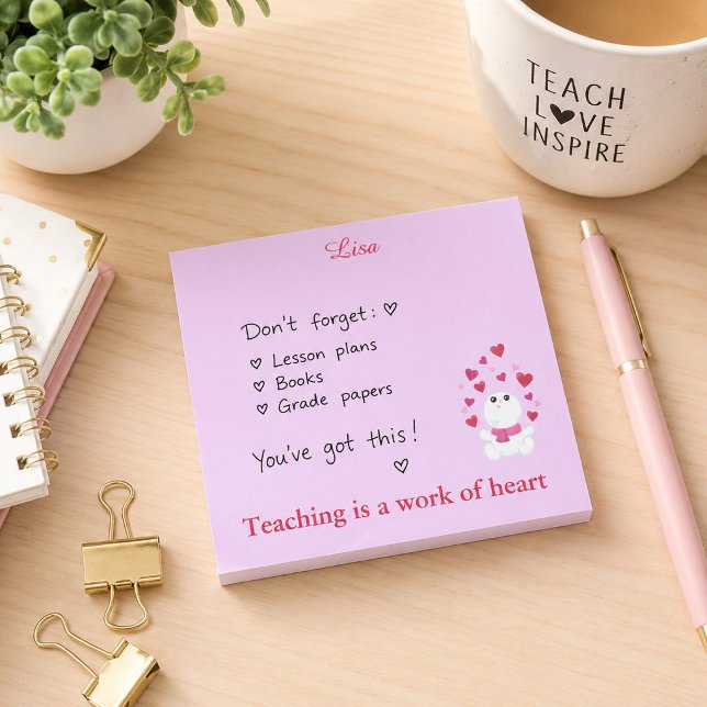 Notas Post-it® Enseñando corazones rosas (Subido por el creador)