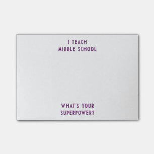 Notas Post-it® Enseño a la escuela secundaria, ¿cuál es tu sup