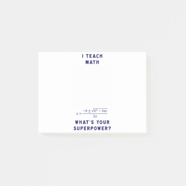 Notas Post-it® ¿Enseño matemáticas a cuál es su superpotencia? (Anverso)