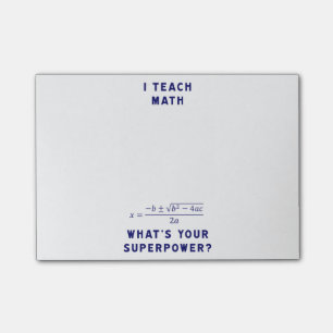 Notas Post-it® ¿Enseño matemáticas a cuál es su superpotencia