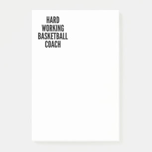 Notas Post-it® Entrenador de baloncesto en trabajo duro