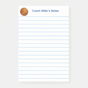 Notas Post-it® Entrenador de Baloncesto Genial Personalizado