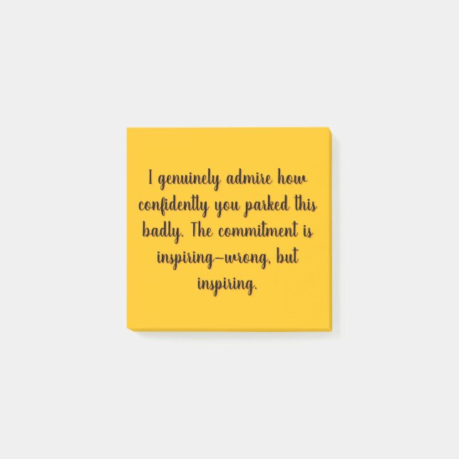 Notas Post-it® Epic Parking Fail Sticky Notes (Anverso)