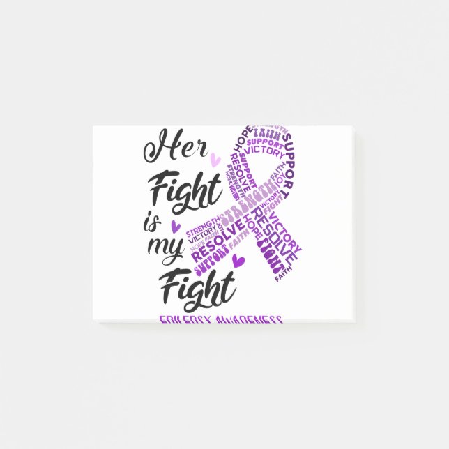Notas Post-it® Epilepsy Awareness Her Fight is my Fight (Anverso)