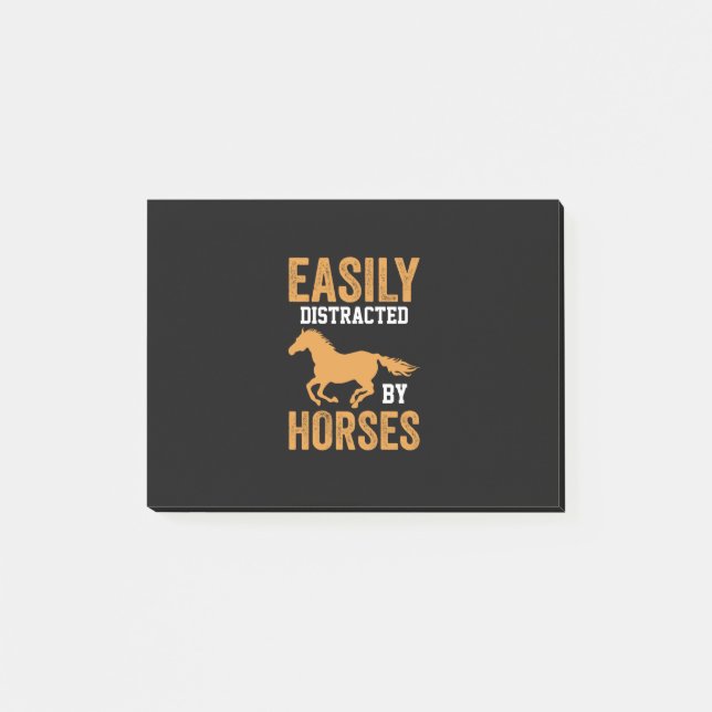 Notas Post-it® Equestrian Gift | Easily Distracted By Equestrian (Anverso)