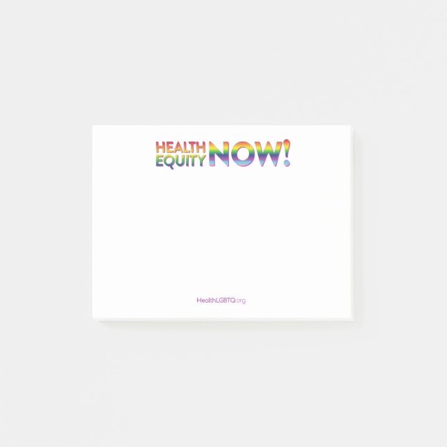 Notas Post-it® ¡Equidad de salud ahora! (Anverso)