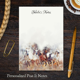 Notas Post-it® Equine Watercolor Horse Lovers Post It Notes