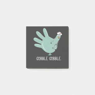 Notas Post-it® ER Enfermera Turquia Gobble Squad ER Enfermera Acc