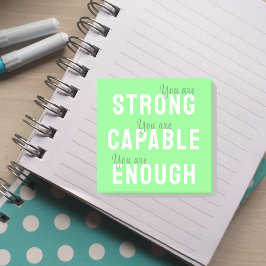 Notas Post-it® Eres Fuerte, Capaz, Suficiente, Positivo