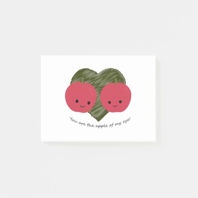 Notas Post-it® Eres la Apple de mi ojo (Anverso)