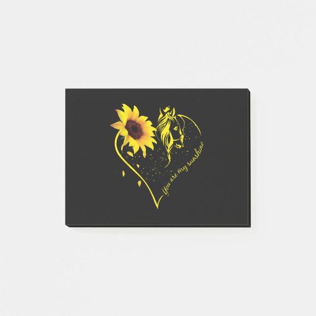 Notas Post-it® Eres Mi Sunshine Sunflower Y Mi Caballo (Anverso)