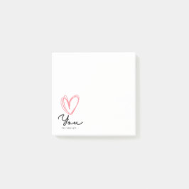 Notas Post-it® Eres suficiente - Corazón de amor propio