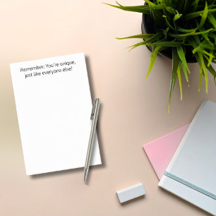 Notas Post-it® Eres único como todos los demás, Gracioso, Persona
