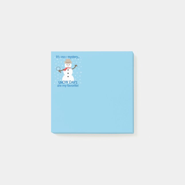 Notas Post-it® Es el detective Snowman Blue (Anverso)